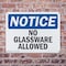 Signmission No Glassware Allowed, 24 in W x Rectangle, Plastic OS-2PACK-NS-P-1824-L-14635 - alternate 4